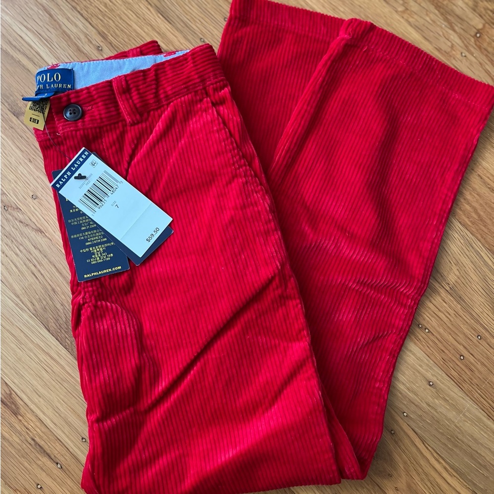 NWT Polo Ralph Lauren boys Red Corduroy Pants